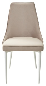 Стул НЕПАЛ (NEPAL-P) ЛАТТЕ #25, велюр/ белый каркас