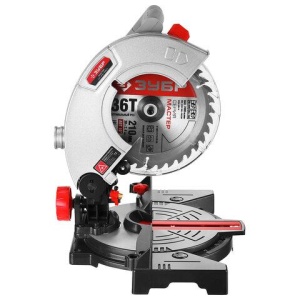 Пила торцовочная 1300 Вт, 5500 об/мин, диск 210х30 мм, ЗУБР Мастер ЗПТ-210-1400 Л