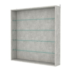 Витрина настенная №4-1Г, Метрополитан Грей