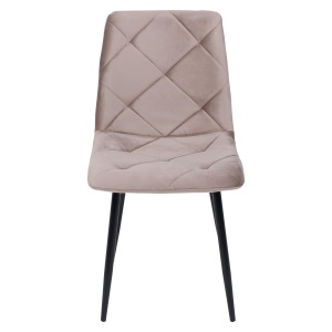 Стул GILL, бежевый велюр/черный