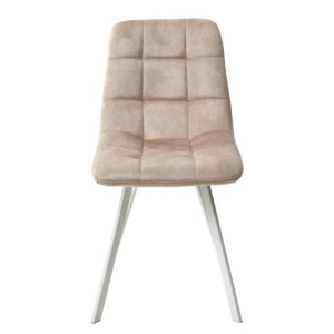 Стул CHILLI SQUARE, античный бежевый, белый каркас