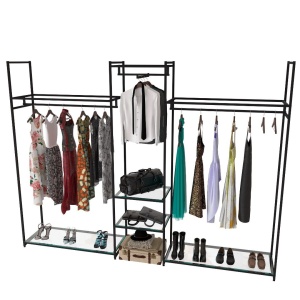 Стеллаж для одежды КС-2204 со стеклом