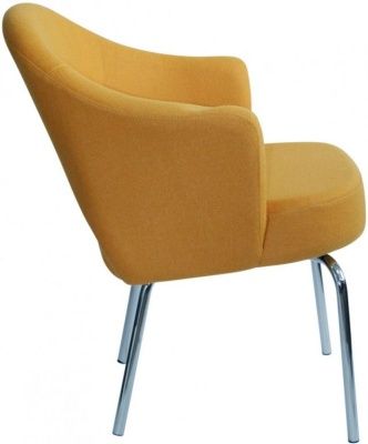 Кресло с обивкой A621 темно-желтый