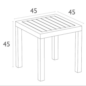 Столик пластиковый для лежака Ocean Side Table белый