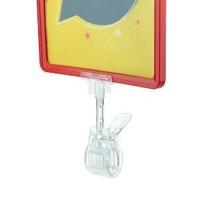 Комплект на прищепке CLAMP-T с рамкой PF-A4, цвет красный