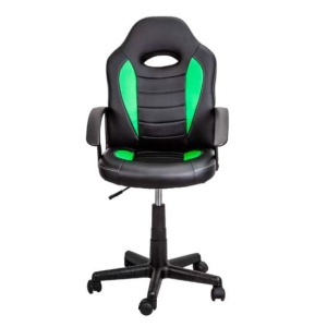 Кресло поворотное Race, салатовый, экокожа