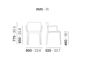 Кресло пластиковое Volt антрацит