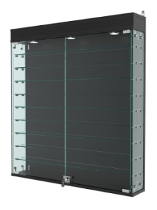 Витрина "АТРИУМ" настенная №4А-2, Черный