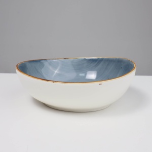 Блюдо глубокое VITAL, фарфор, синий, 23*21,5*8см