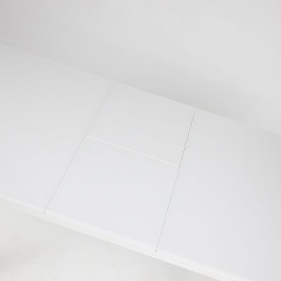 Стол раздвижной Васанти-с, 120(160)*80, белый глянец, лдсп + стекло