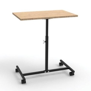 Стол BRABIX "Smart CD-015", 600х380х670-880 мм, ЛОФТ, регулируемый, колеса, металл/ЛДСП дуб, каркас черный, 641886