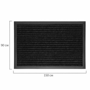 Коврик придверный 90х150 см, ЧЕРНЫЙ, влаго-грязезащитный, 450 г/м2, ребристый, PRIMILA EXTRA, 701031 цена 1 389 ₽ Коврик придверный 90х150 см, ЧЕРНЫЙ, влаго-грязезащитный, 450 г/м2, ребристый, PRIMILA EXTRA, 701031