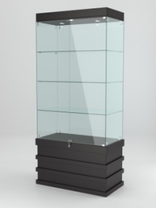 Витрина "ФУРИЯ" №1-1 (задняя стенка - стекло), Черный