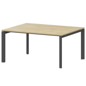 Стол переговорный на металлокаркасе Аргентум-МП НТМП.П.140.11 Баттл Рок/Белый