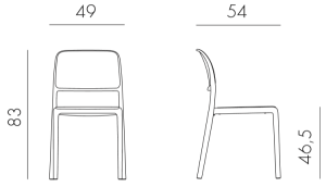 Стул пластиковый Riva Bistrot белый