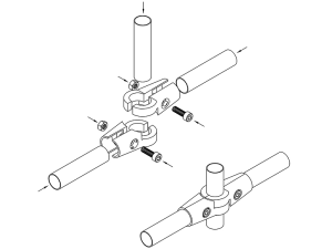 Крепёж угловой регулируемый, R-43 (UNO 22), хром, комплект 2 шт., хром