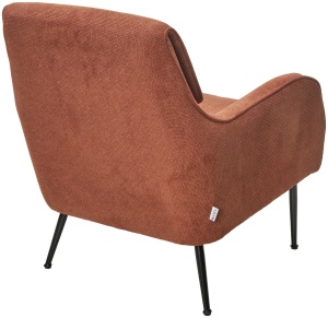 Кресло МАГДА (MAGDA) цвет Cato-08 коричневый, ткань / черный каркас, ®DISAUR