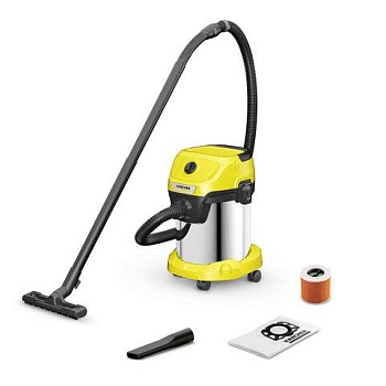 Пылесос хозяйственный KARCHER WD 3 S, мусоросборник 17л, мощность 1000 Вт, желтый, 1., 1.628-135.0