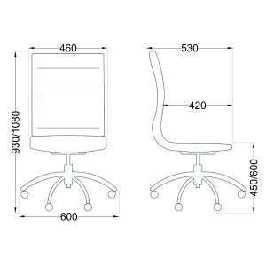 Кресло поворотное Grace, белый, экокожа