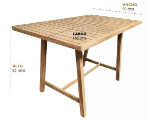 Стол деревянный барный Rimini натуральный