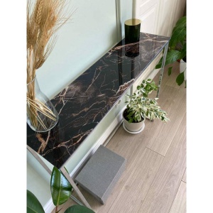 Журнальный столик стекло под мрамор бурый/каркас хром цена 11 200 ₽ Журнальный столик стекло под мрамор бурый/каркас хром