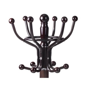 Вешалка-стойка BRABIX "CR-282", металл/мрамор, 1,8 м, на диске диаметром 38 см, 6 крючков + 4 дополнительных, коричневая, 601745