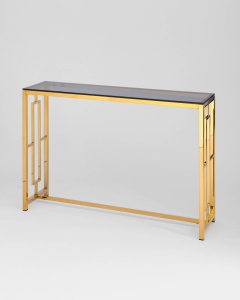 Консоль БРУКЛИН 115*30 золото стекло smoke