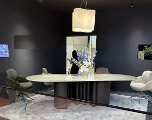 Стол ВЕНТО (VENTO) 280 ТОПАЗ TL-617, испанская керамика/ Коричневый графит каркас, ®DISAUR