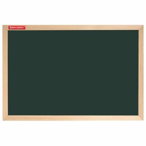 Доска для мела магнитная 30х45 см, зеленая, деревянная рамка, BRAUBERG "Wood", 238797