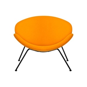 Кресло Cosiness, желтая ткань, черное основание