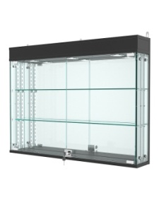 Витрина "АТРИУМ" с регулировочными полками настенная №3А-5-РЕГ, Черный