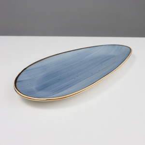 Блюдо овальное VITAL, фарфор, синий, 36*17,5*2см