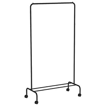 Вешалка для плечиков "Радуга-2", 1520х900х390 мм, передвижная, 2 крючка, металл, черная, ВНП 299 Ч