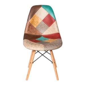 Стул Eames, печворк экокожа