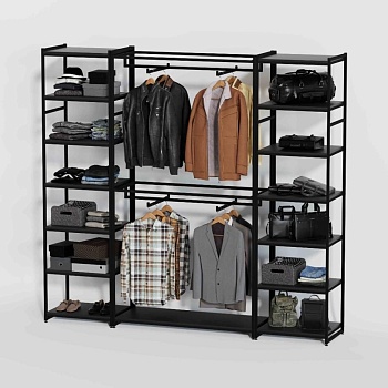 Стеллаж Лофт для одежды КЧ-22-20.20.05 в стиле ЛОФТ