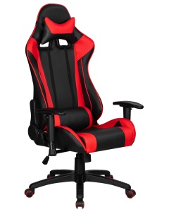 Кресло игровое DOBRIN BRIAN, черно-красная экокожа