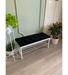 Банкетка Сканди-96-1 (черный/белый)