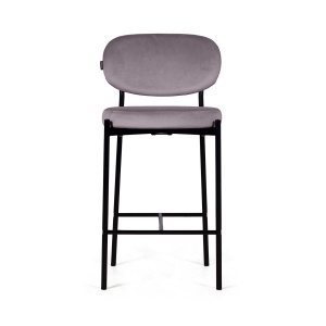 Стул полубарный Mason, бархат серый 27