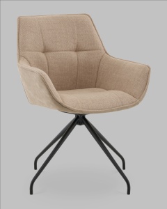 Кресло вращающееся Кимберли рогожка/замша бежевый