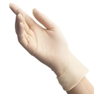 Перчатки латексные смотровые 50 пар (100шт) р.S (малый) бежевые BENOVY Latex Chlorinated, ЧЗ, шк2827