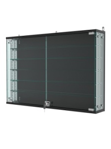 Витрина "АТРИУМ" с регулировочными полками настенная №3-2-РЕГ, Черный