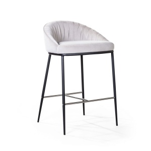 Стул полубарный Баркли, микровелюр серый