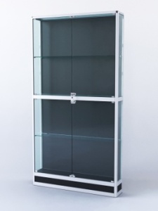 Витрина "ПРЯМОУГОЛЬНАЯ" №4-200-1 (задняя стенка - ДВП), Черный