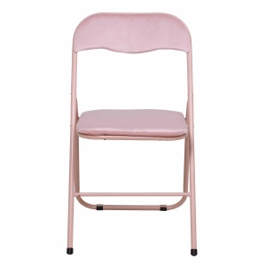 Стул складной JAKE, ECONOM, велюр, нежно-розовый