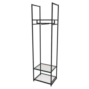 Стеллаж для одежды AС2260-06-Ч со стеклом 220х60х45