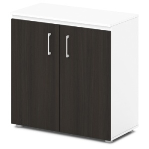 Шкаф для документов низкий S-651 Сентида - Sentida (Восприятие) цвет Дуб Честерфилд и Белый