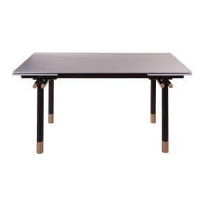 Стол обеденный Трамп (160+40+40), керамика серая