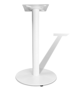 Опора для стола стальная круглая белая для бара, серия Лайн, модель 4001W усиленная