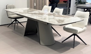 Стол СТЕФАН (STEFAN) 180 цвет ПАНДОРА (GLOSS LUXURY PANDORA) керамика, стекло/ ЛАТТЕ, ®DISAUR