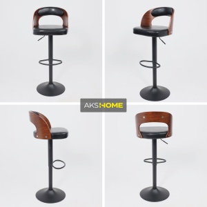 Стул барный BRUNO, черный/черный